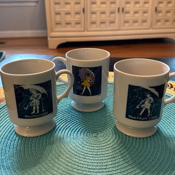Morton Other - Vintage Morton Salt Pedestal Coffee Cups - set of 3